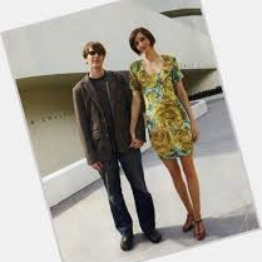 Anthropologie Moth Sweater Dress Wool & Alpaca Mini Knit Small Floral Tunic - Picture 2 of 4